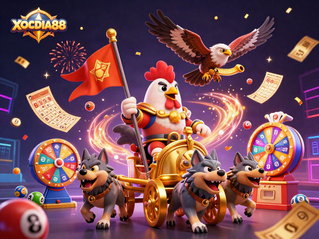 Engage with winning strategies on XOCDIA88 with vibrant gaming elements and starlit dynamic effects.
