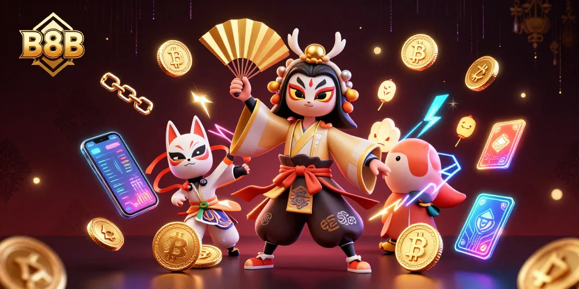 Experience the exciting thrill of B8B gambling with captivating characters and digital elements.