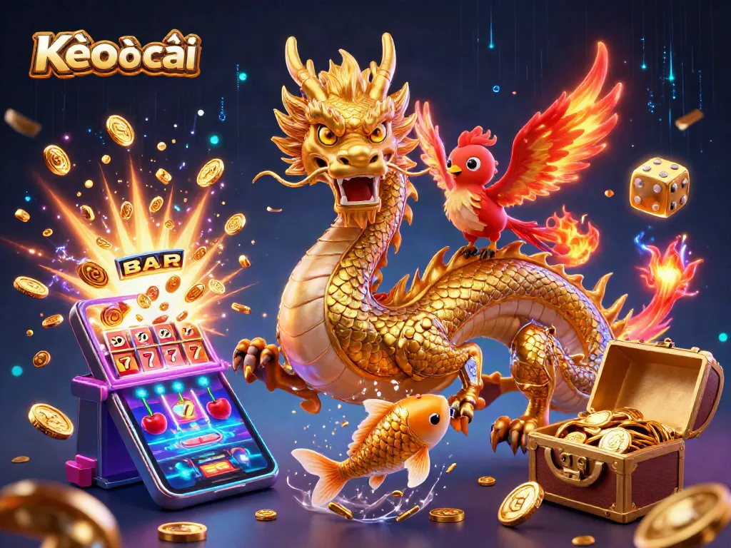 Experience Kèo nhà cái with vibrant characters, coins, and action of casino gaming