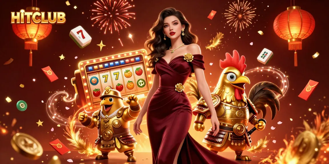 Join the winning excitement at HITCLUB with vibrant slot reels and dazzling characters.