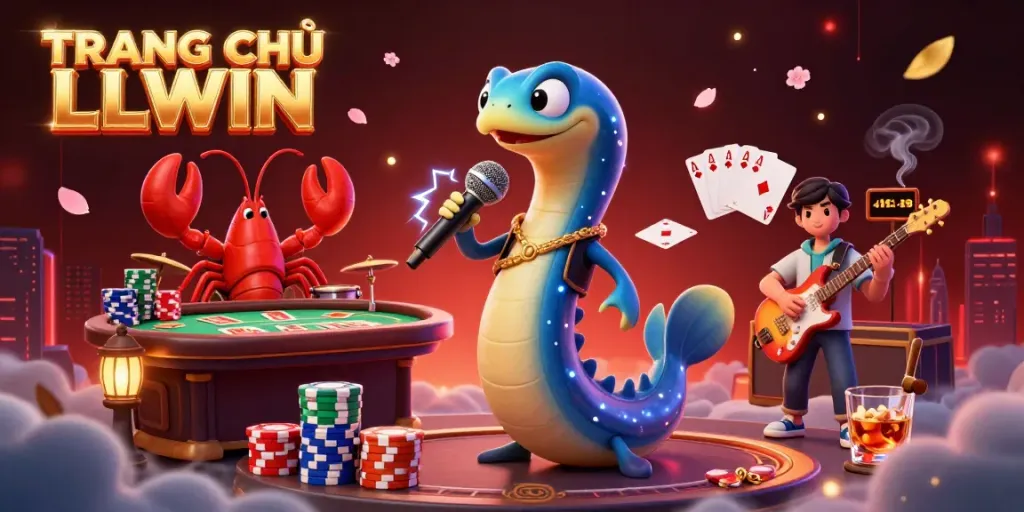 Experience the vibrant action of TRANG CHỦ LLWIN with electric eel DJs and poker excitement!