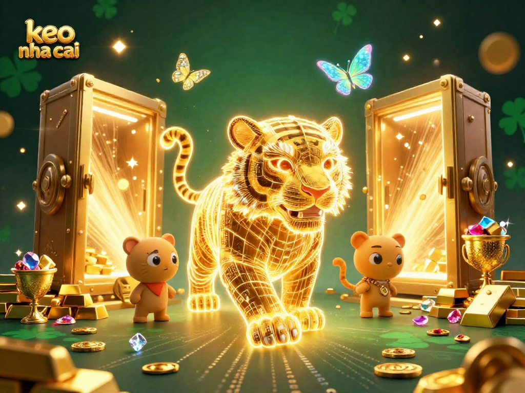 Experience exciting keo nha cai action in this ultra-detailed 3D casino scene filled with treasures.