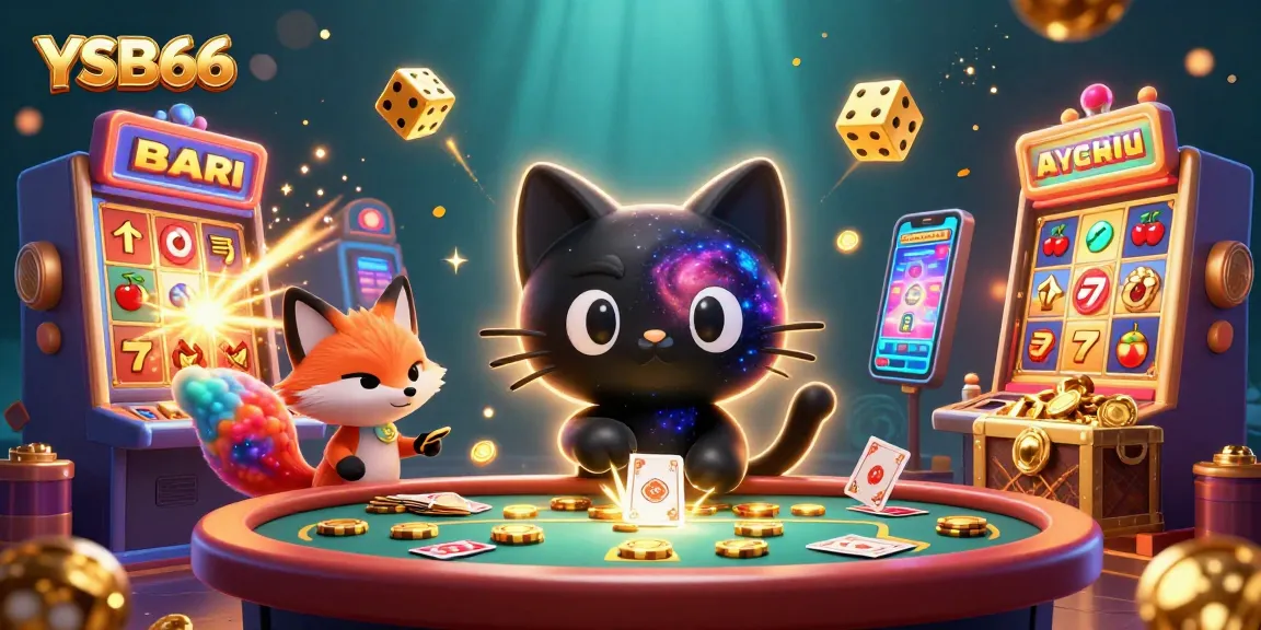 Engage with YSB66 casino games featuring thrilling slot machines and vibrant cosmic characters.