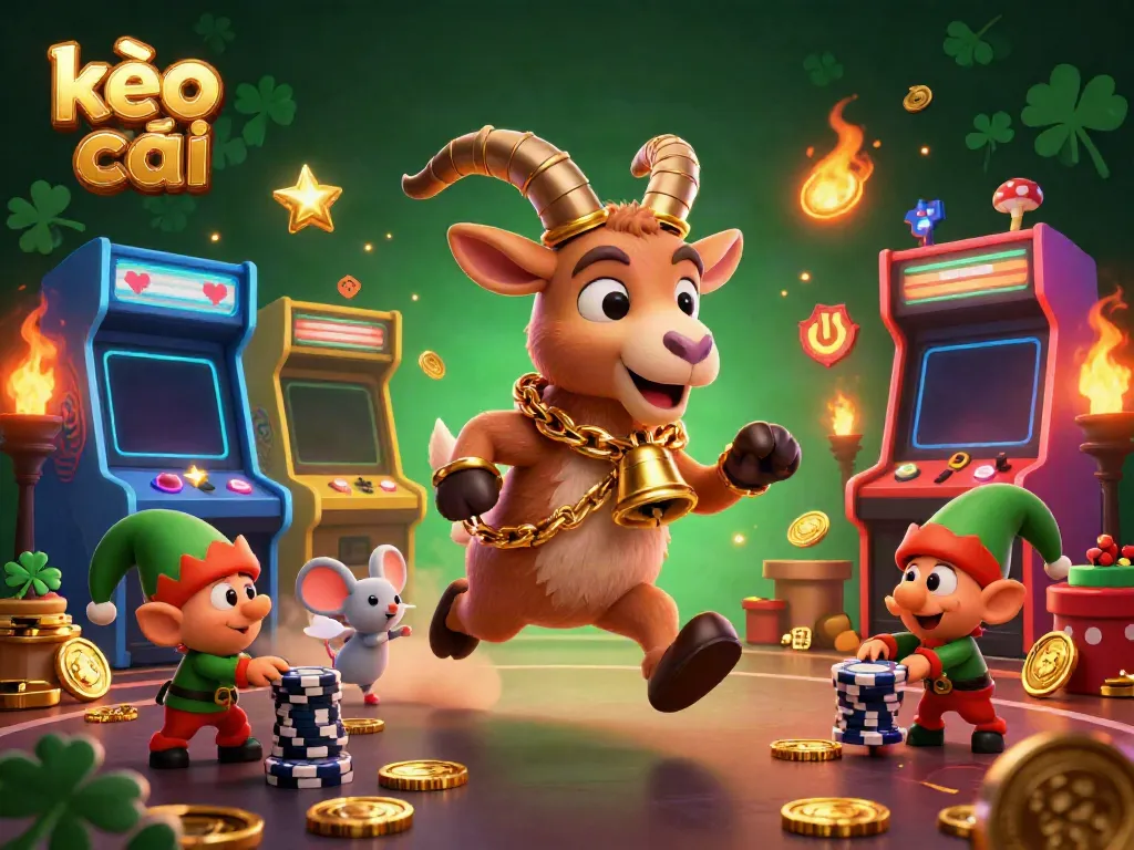 Experience action with kèo nhà cái, as Krampus hosts a festive horror casino scene filled with playful characters and colorful gaming elements.
