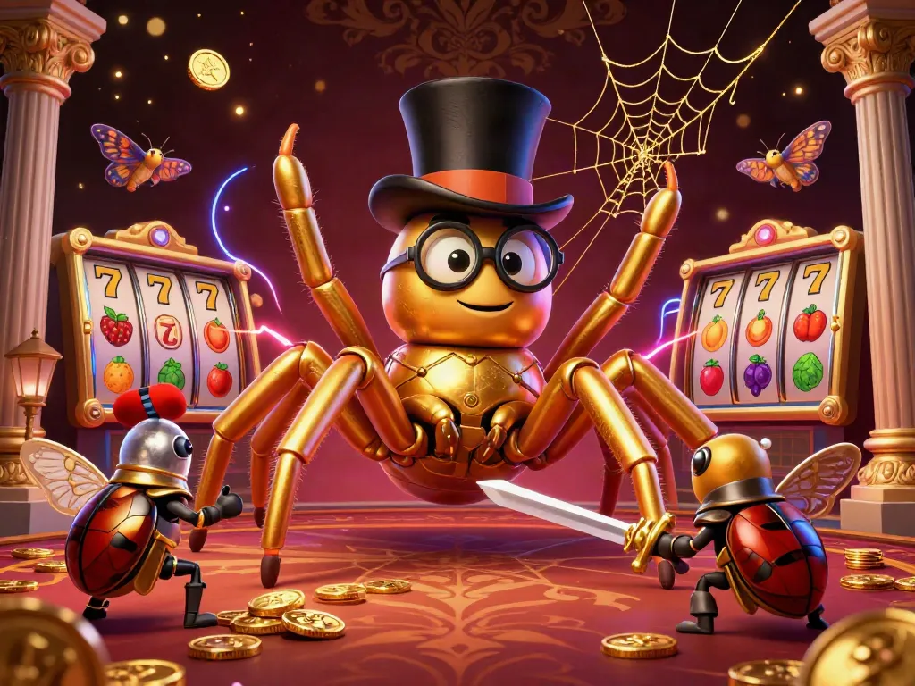 Engage with HITCLUB's thrilling casino scene featuring vibrant slot reels and captivating characters.