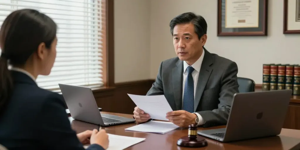 Cobb County DUI arrests consultation with experienced attorney in a law office.