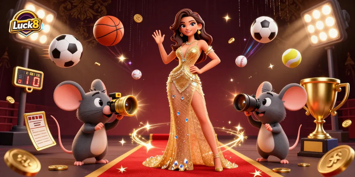 Engage in thrilling gaming at Luck8 with dynamic balls and a glamorous casino scene.