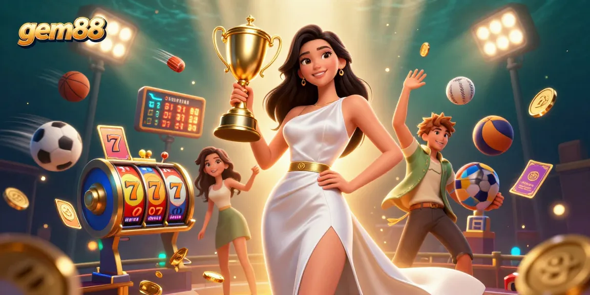 Celebrate big wins with gem88’s vibrant slot games in a lavish casino setting.