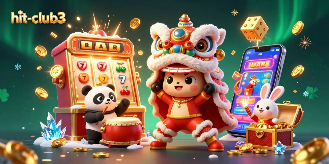Experience thrilling jackpots at hit-club3 with vibrant gaming visuals and energetic characters.