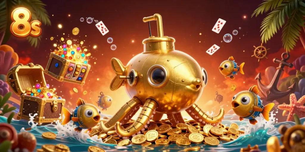 Experience thrilling wins with the vibrant 8s online casino atmosphere filled with golden treasures.