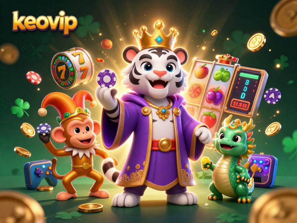 Join the keovip excitement with the regal white tiger, playful monkey, and cosmic jade dragon!