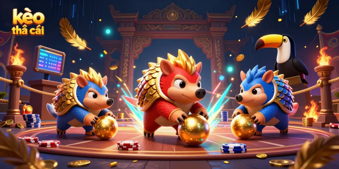 Engage in thrilling kèo nhà cái action with rival pangolins, cashing in golden chips!
