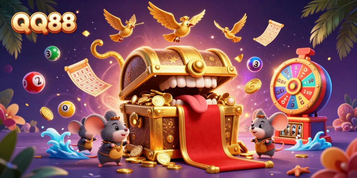 Engage with QQ88's vibrant 3D casino adventure filled with treasures and exciting games.
