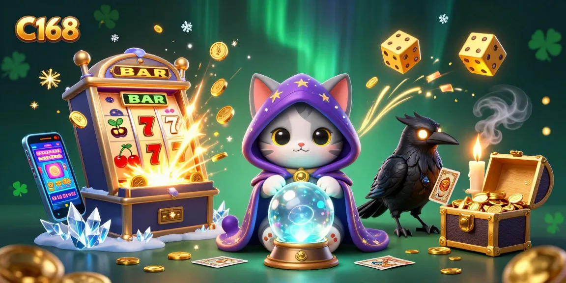 Experience exciting gameplay with C168 at a vibrant casino featuring a mystic cat and jackpot wins.