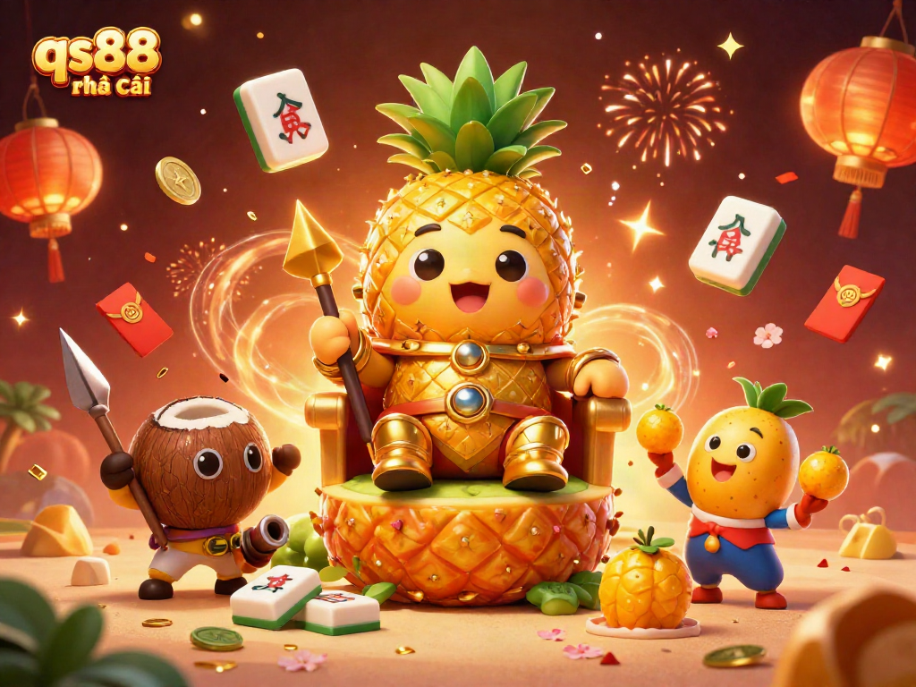 Experience the thrill at qs88 nhà cái with vibrant 3D characters celebrating in a casino atmosphere.