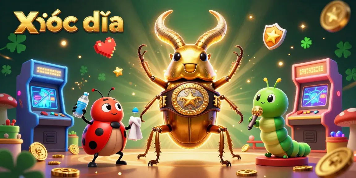 Experience the excitement of xóc đĩa with vibrant, interactive digital illustrations showcasing gameplay elements and characters.