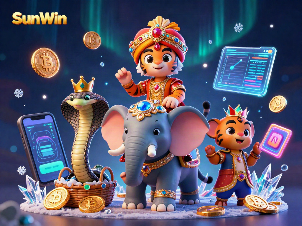 Engage in thrilling gameplay with SunWin featuring an ornate tiger and jewel-encrusted elephant