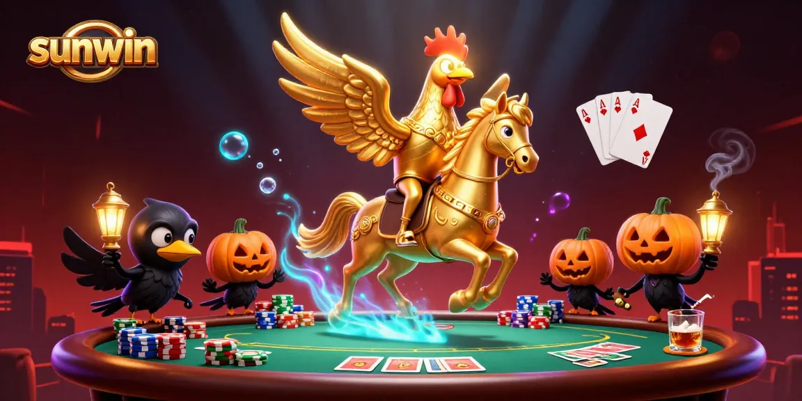 Join the thrilling world of sunwin, showcasing dynamic casino action with colorful poker elements.