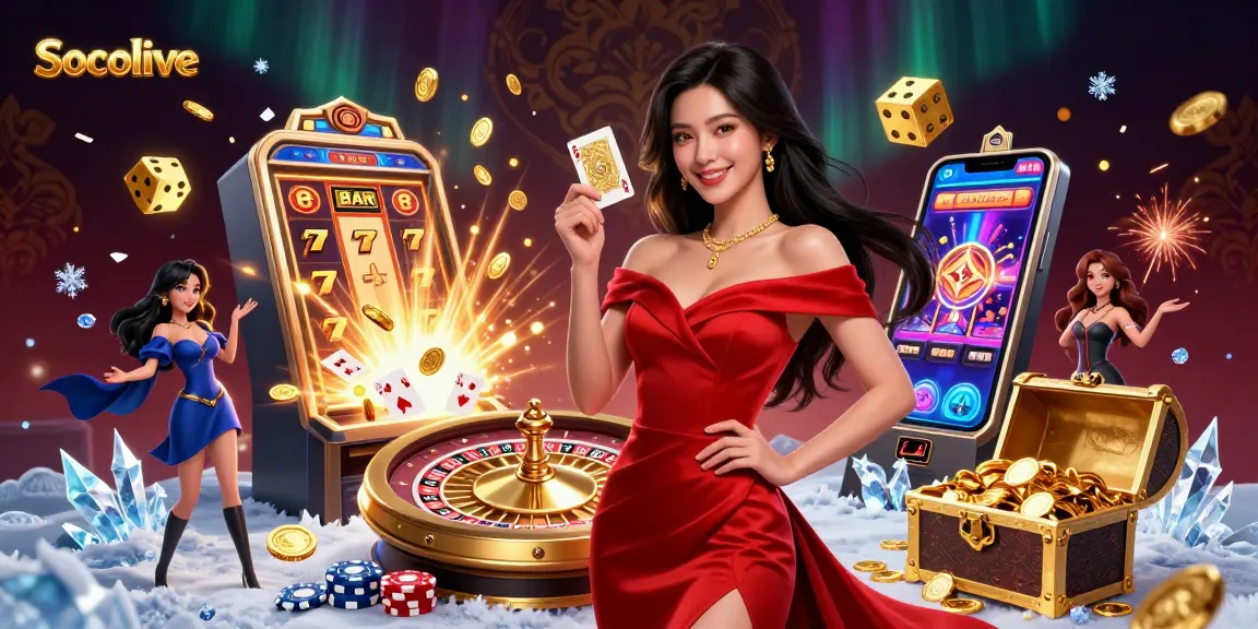 Experience thrilling gaming with Socolive's elegant live dealer action and dynamic casino elements.
