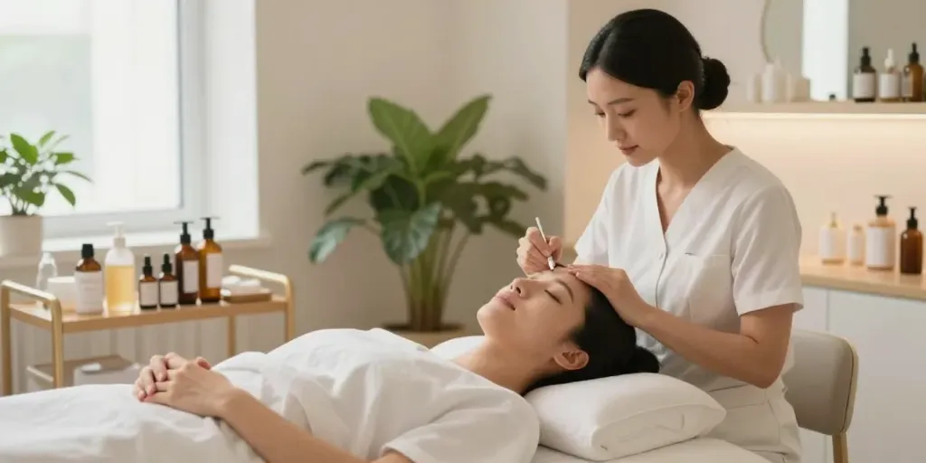 Rejuvenating facials Colchester in a serene skincare studio.