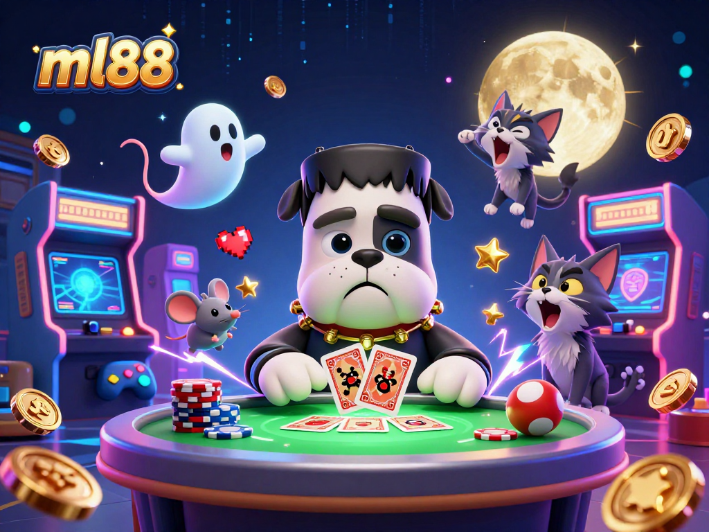 Engage with ml88's thrilling casino experience through vibrant characters and game elements.