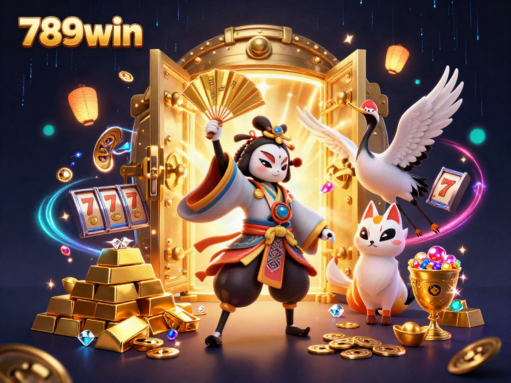 Experience the excitement of 789win with a vibrant casino scene featuring captivating characters and rich game elements.