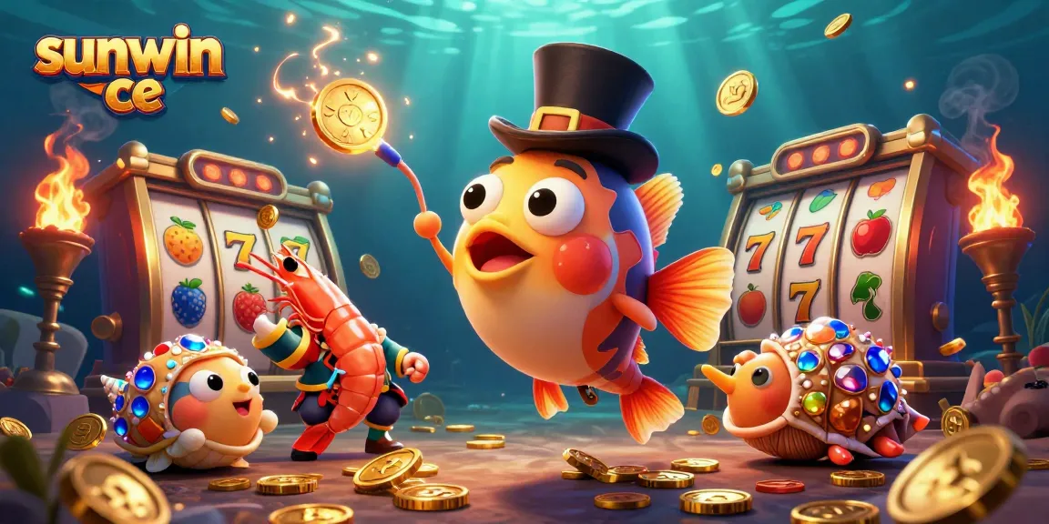 Engage with sunwin ce's thrilling casino games featuring golden coins and a dynamic underwater scene.