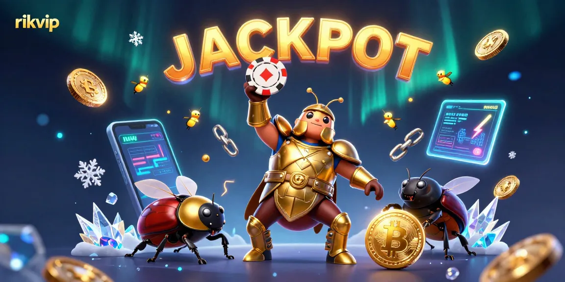 rikvip players enjoying a jackpot win while interacting with vibrant crypto elements and dynamic game symbols