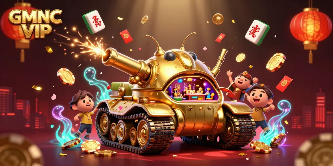 Engage with GMNC VIP's vibrant miniature casino experience, featuring lucky symbols and festive elements.