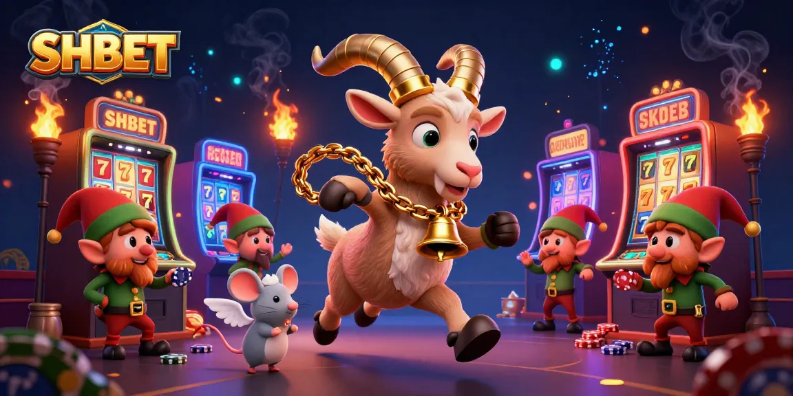 Engage in thrilling SHBET casino action with Krampus, angel mouse, and mischievous elves!