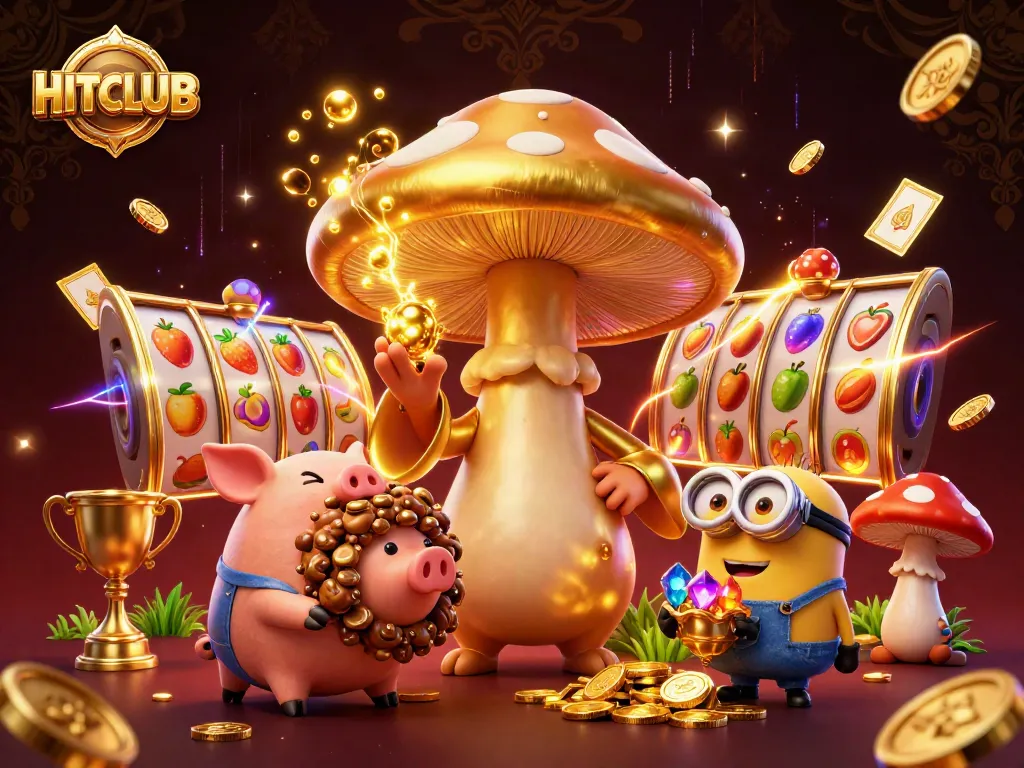 Experience thrilling gameplay at HITCLUB with dynamic slots and magical treasures in a vibrant scene.