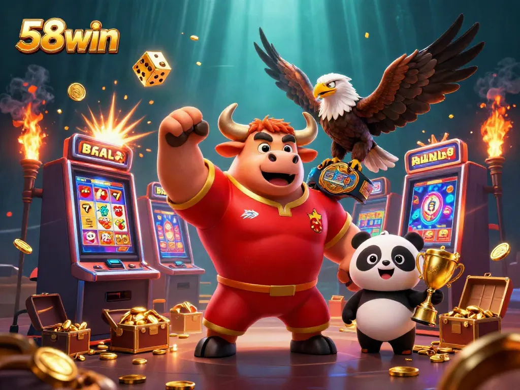 Experience thrilling wins at 58win with our vibrant casino illustration featuring exciting gaming elements!