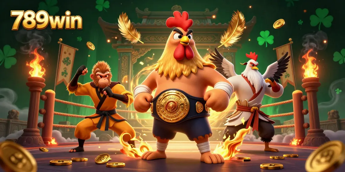 Experience thrilling action with 789win in this vibrant illustration featuring dynamic casino characters.