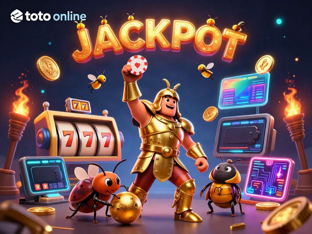 Experience thrilling action with toto online in a lively carnival scene celebrating victories.