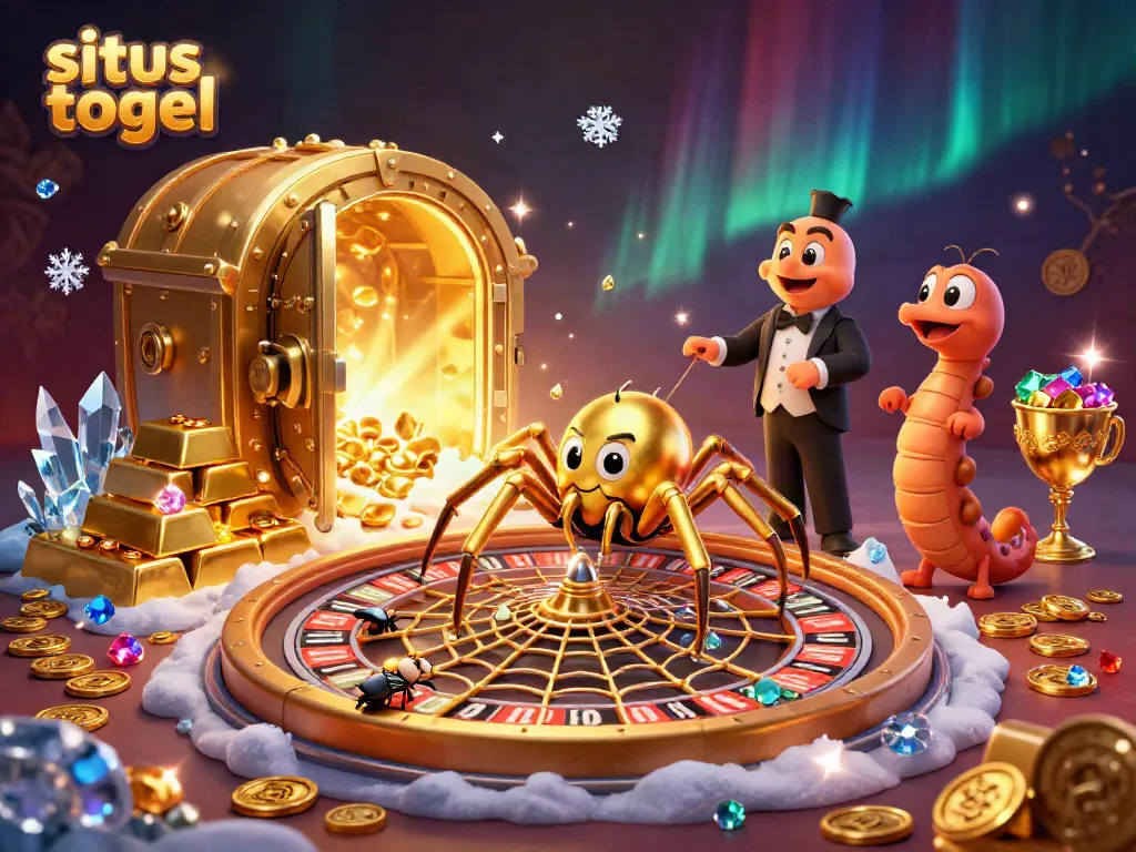 Betting on situs togel with vibrant 3D characters in a dynamic casino scene.