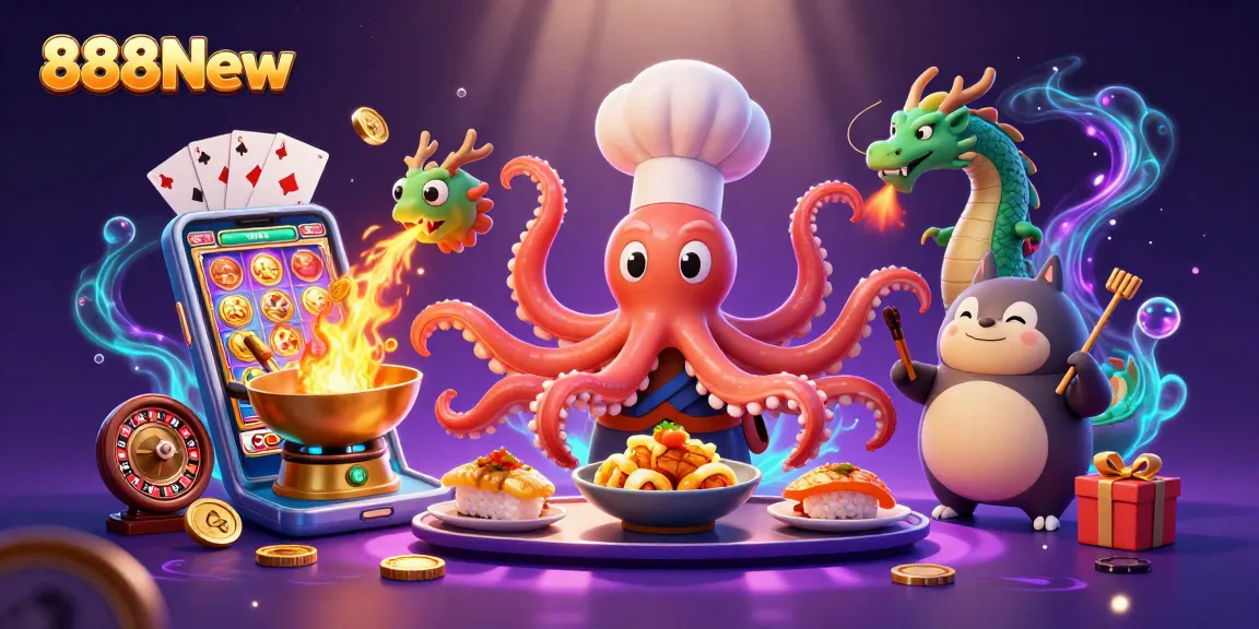 Engage with thrilling gaming experiences at 888New, featuring dynamic scenes of vibrant characters in action.