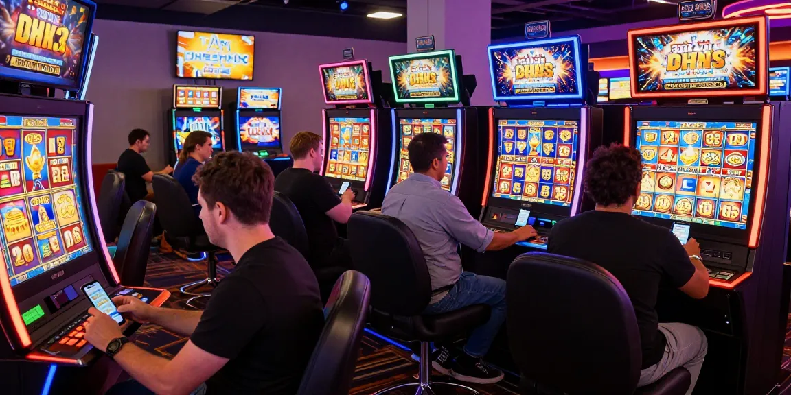 Engaging slot online gaming environment showcasing players enjoying vibrant virtual machines and winning big.