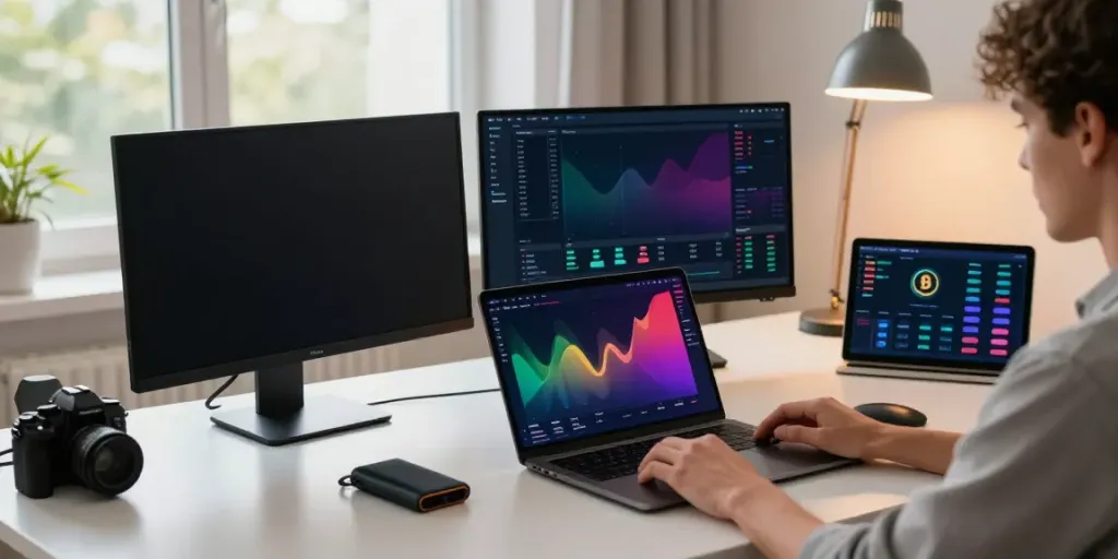 Recover stolen crypto in USA with this professional cryptocurrency trading setup, featuring real-time charts and DeFi tools.