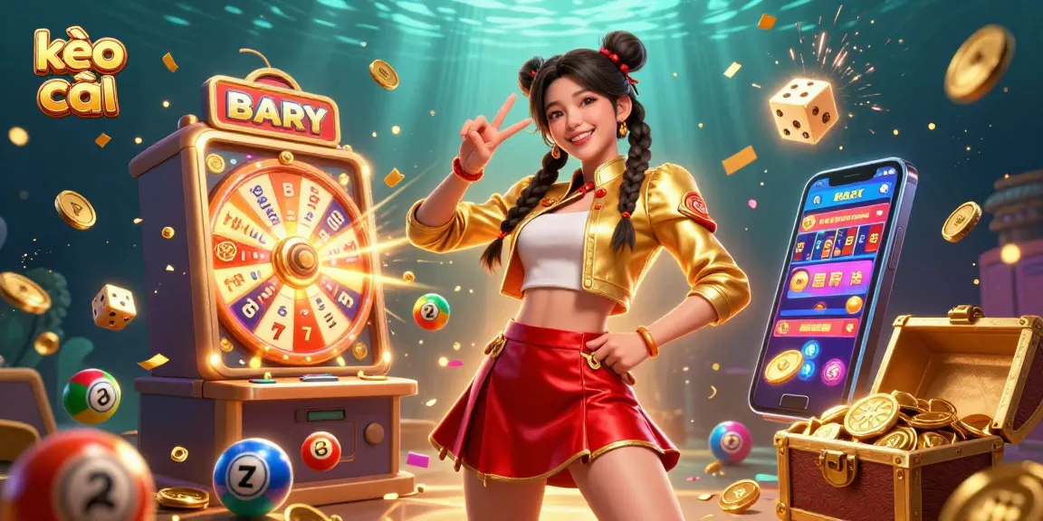 Engage with kèo nhà cái through this vibrant 3D illustration of a joyful Asian woman surrounded by casino elements.