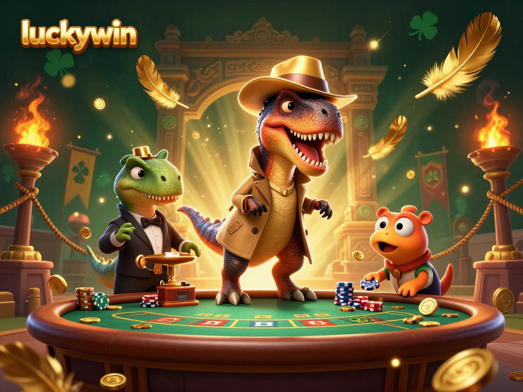Experience the excitement of luckywin as our dinosaur card counter tries his luck at blackjack.