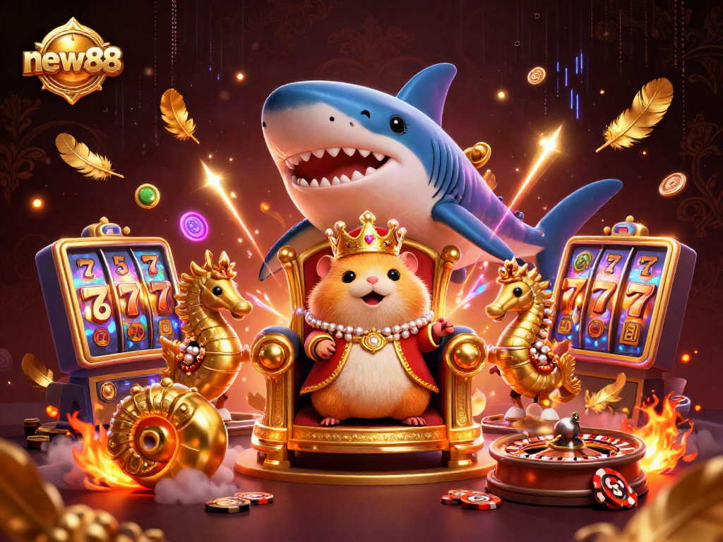 Experience thrilling gameplay at new88 in a vibrant casino scene with animated gaming elements.