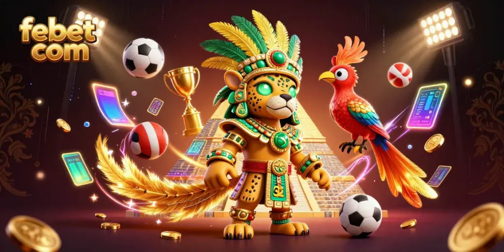 Experience the excitement of betting at febet com with vibrant characters and rich casino elements.