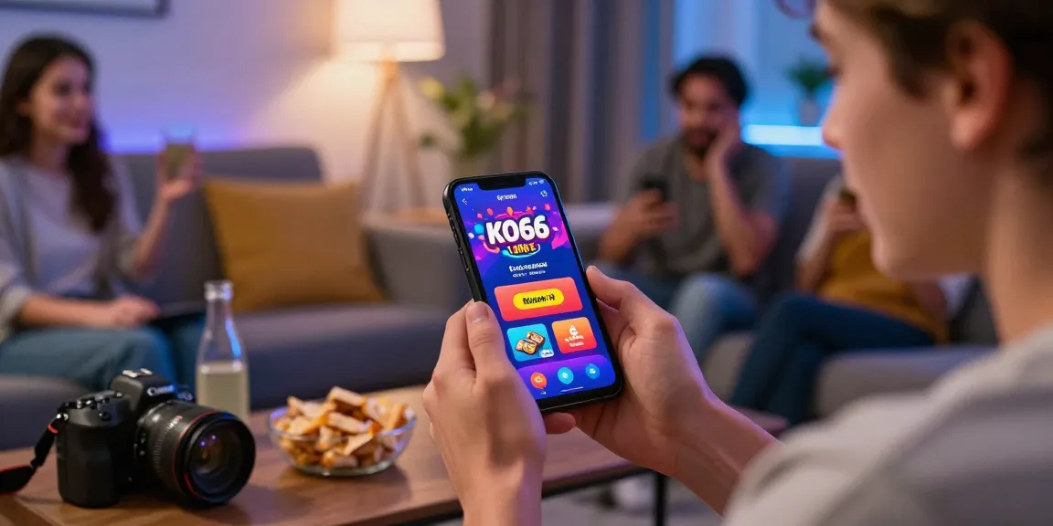 Engaging moment with KO66 app showcasing vibrant gaming experiences at home
