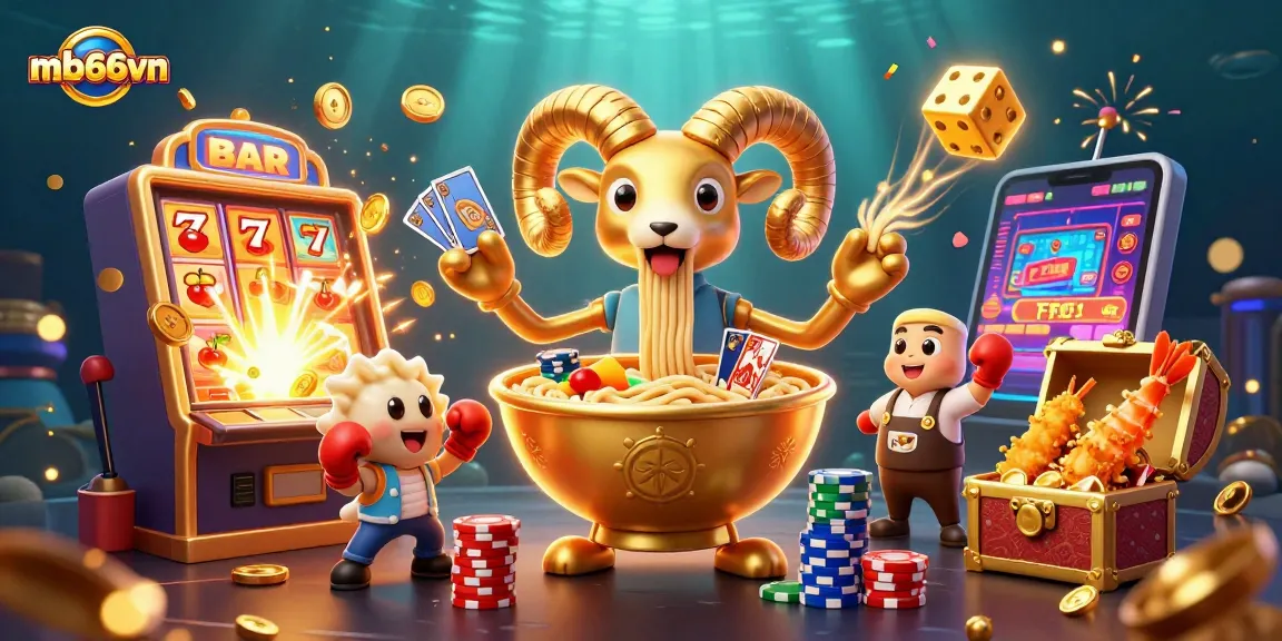 Experience thrilling gameplay at mb66vn with a vibrant casino scene featuring animated characters and exciting elements.