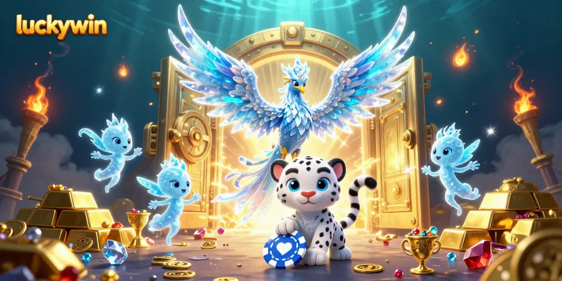 Experience exciting winnings at luckywin with vibrant characters and sparkling casino elements