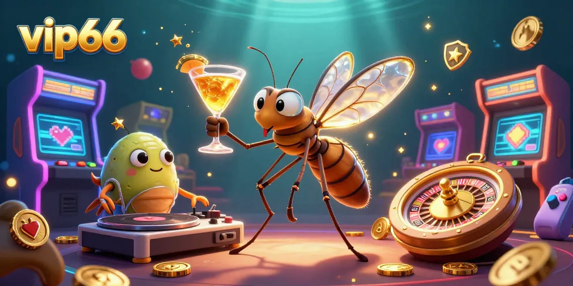 Engage with vip66 casino games featuring animated mascot and dynamic gaming elements.