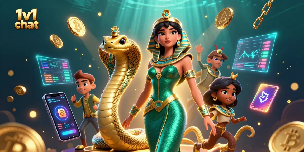 Engage in 1v1 chat with dynamic characters amidst vibrant gambling elements and golden coins.