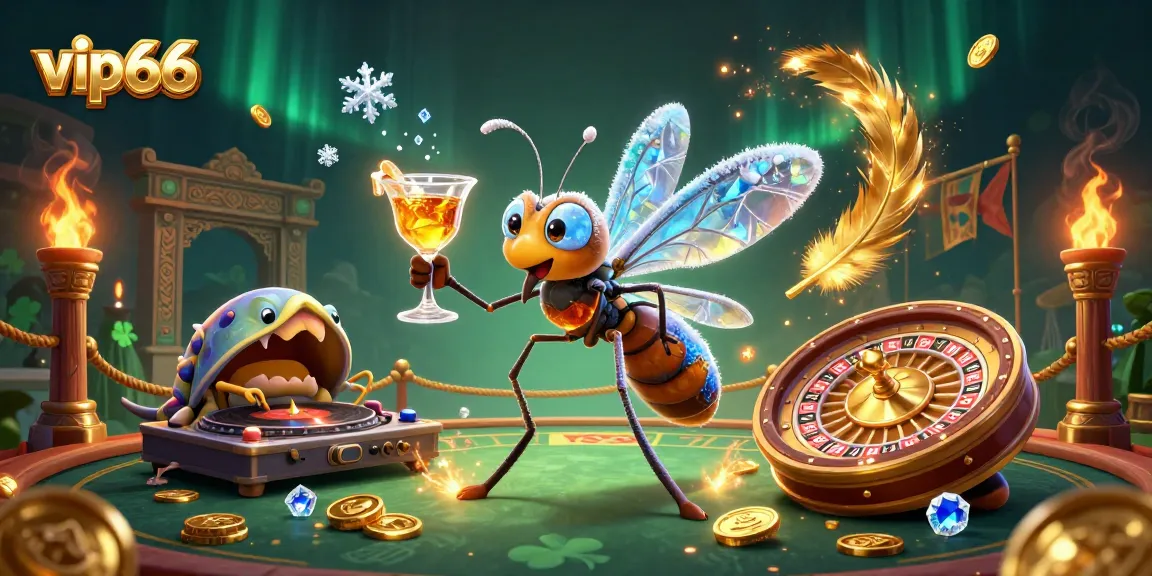 Engage with vip66 in this vibrant casino scene, showcasing a lively atmosphere of games and excitement.