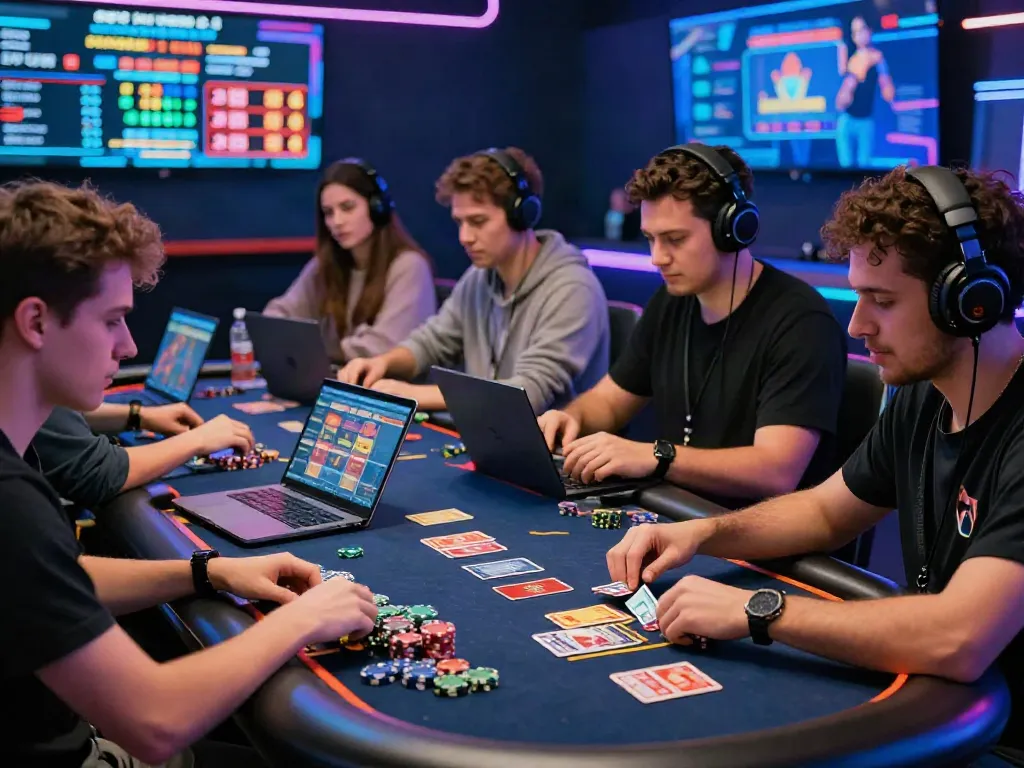 Người chơi f168 hào hứng tham gia trò chơi casino trực tuyến trong không gian sôi động.