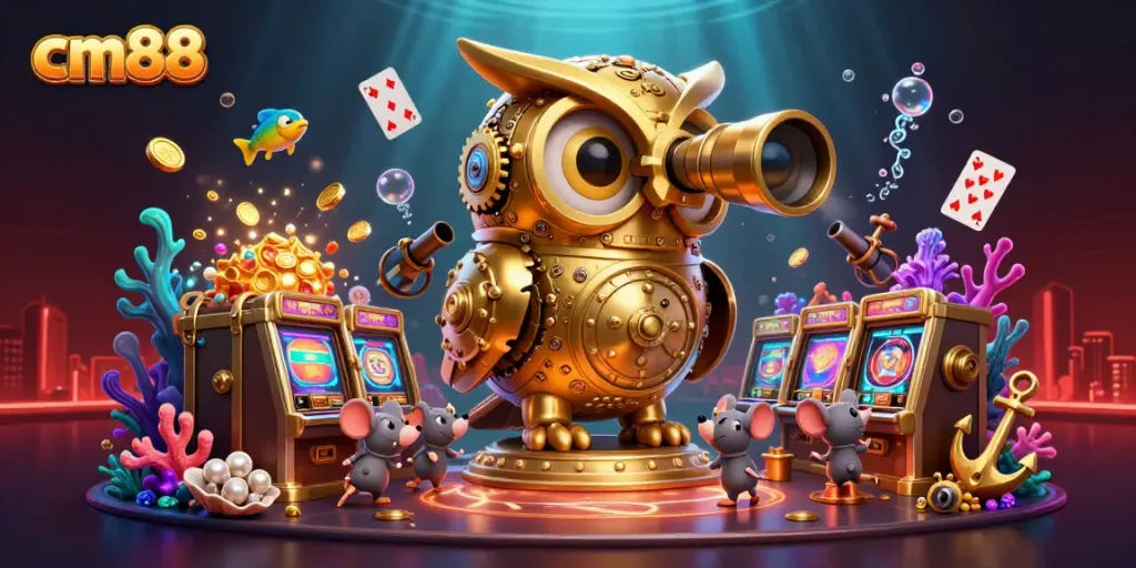 Experience thrilling gameplay with cm88’s engaging casino scene featuring vibrant characters and action.
